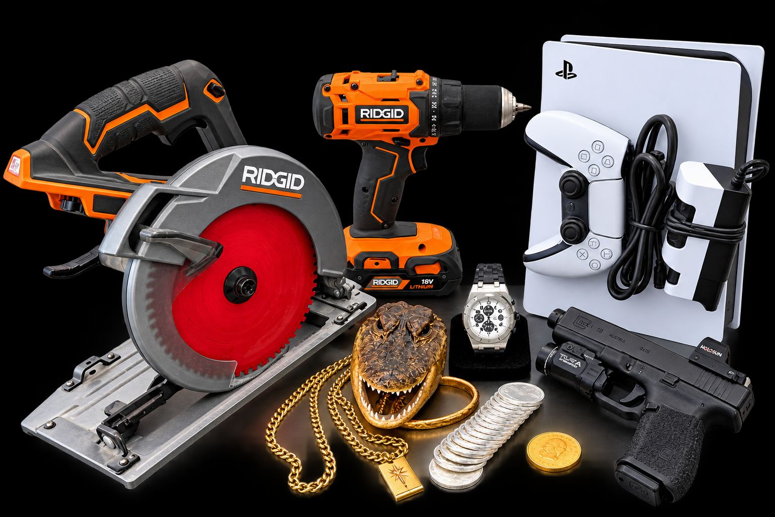 Items being appraised at Xtreme Pawn